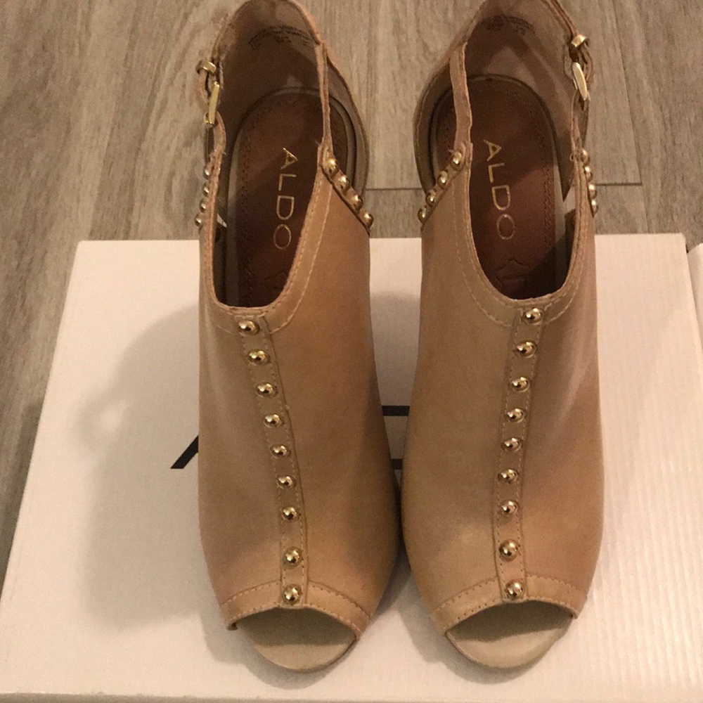 Leather Studded Booties - 7.5